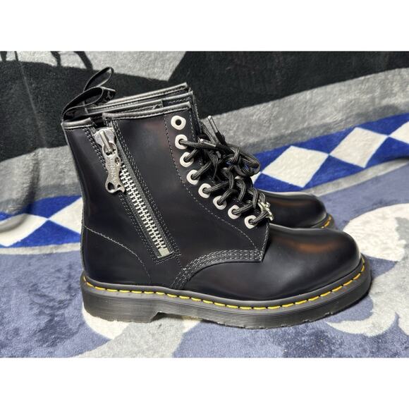 RARE Dr. Martens 1460 Zip Boots Men’s 7 Women’s 8 SOLD OUT Dual Zip Lace-Up NEW - Picture 3 of 16